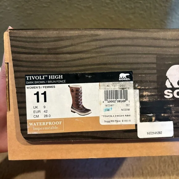 Sorel Women's Tivoli High Brown & Black Lace-Up Winter Boots - Picture 14 of 15